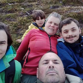 Gipfelbucheintrag von Familie Zoderer Christine Thomas Matthias Andreas